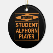 Waarschuwing! Alforensspeler voor studenten! Keramisch Ornament (Links)