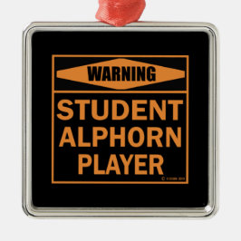 Waarschuwing! Alforensspeler voor studenten! Metalen Ornament