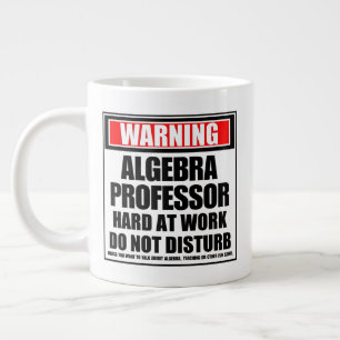 Waarschuwing Algebra Professor Hard Werkt Grote Koffiekop