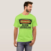 Waarschuwing ALIEN ABDUCTEE Mannen T-Shirt (Voorkant volledig)