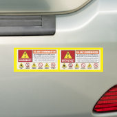 Waarschuwing! Alleen ASL. Stemmen van bumpersticke Bumpersticker (Op auto)