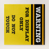 Waarschuwing Alleen voor weergave Niet aanraken Legpuzzel (Horizontaal)