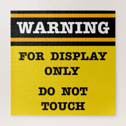 Waarschuwing Alleen voor weergave Niet aanraken Legpuzzel (Verticaal)