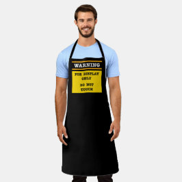 Waarschuwing Alleen voor weergave Niet aanraken Schort