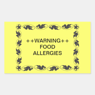 Waarschuwing Allergieën Rechthoekige Sticker