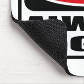 Waarschuwing ALTIJD RECHTS Mousepad Muismat (Hoek)