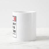 Waarschuwing anesthesioloog hard op het werk grote koffiekop (Voorkant)