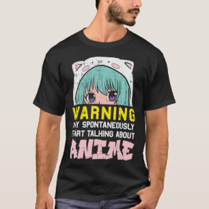Waarschuwing Anime Aesthetische Gothic Stempel Jap T-shirt