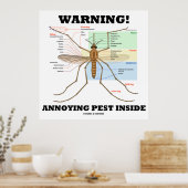 Waarschuwing! Annoying Pest Inside (muggenanatomie Poster (Keuken)