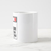 Waarschuwing art professor hard op het werk stoort grote koffiekop (Voorkant)