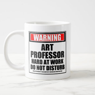 Waarschuwing art professor hard op het werk stoort grote koffiekop