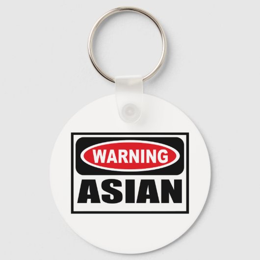 Waarschuwing ASIAN-Sleutelhanger Sleutelhanger (Voorkant)