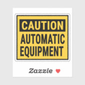 Waarschuwing Automatische Apparatuur Sticker (Vel)