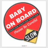 Waarschuwing Baby aan boord (opgelet) Sticker (Vel)