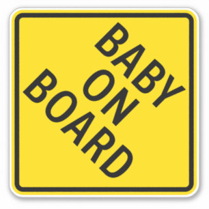 Waarschuwing baby aan boord sticker