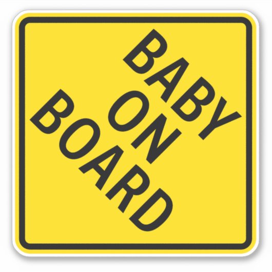 Waarschuwing baby aan boord sticker (Voorkant)