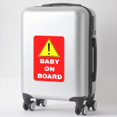Waarschuwing Baby aan boord van de auto Sticker (Koffer)