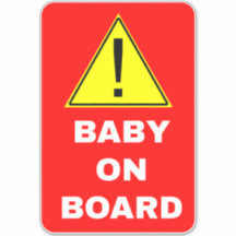 Waarschuwing Baby aan boord van de auto