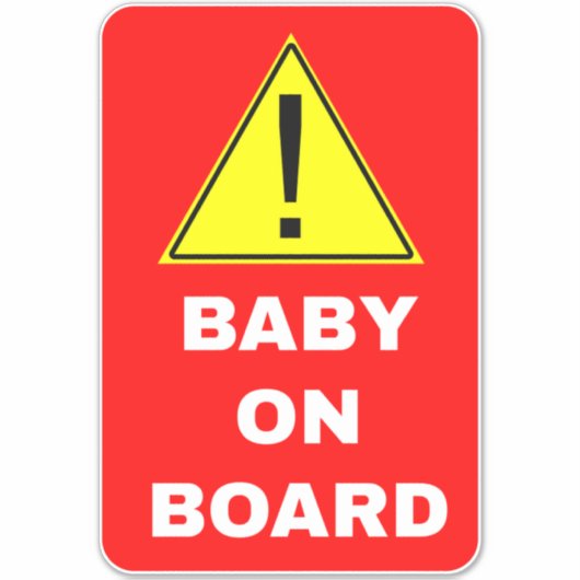 Waarschuwing Baby aan boord van de auto Sticker (Voorkant)