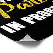 Waarschuwing Bachelor Party In Progress Groom Team Poster (Hoek)