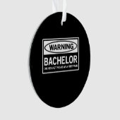 Waarschuwing Bachelor Party Ornament (voorkant)