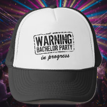 WAARSCHUWING BACHELORPARTY IN VOLLE GANG petjes