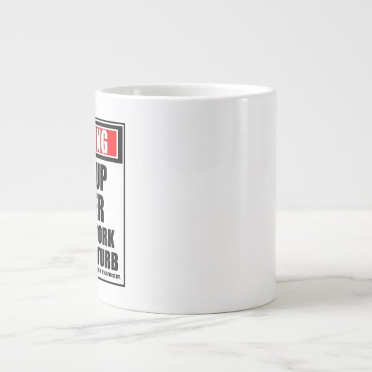 Waarschuwing back-upsinger op het werk stoort niet grote koffiekop (Voorkant)