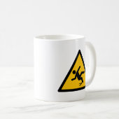 Waarschuwing Banana Peel Slippery Coffee Mok (Voorkant rechts)