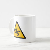 Waarschuwing Banana Peel Slippery Coffee Mok (Voorkant links)