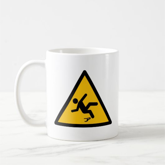 Waarschuwing Banana Peel Slippery Coffee Mok (Links)