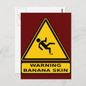 Waarschuwing: bananenhuid briefkaart (Voorkant / Achterkant)