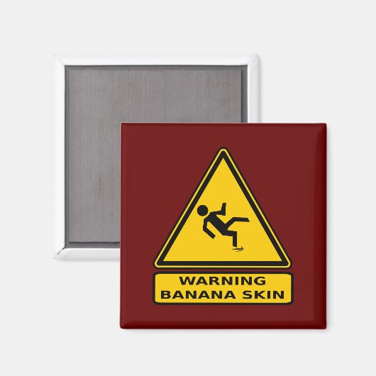Waarschuwing: Bananenschil Magneet (Voorkant / Achterkant)