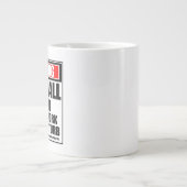 Waarschuwing Baseball Player hard op het werk Grote Koffiekop (Voorkant)
