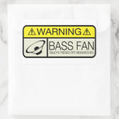 Waarschuwing Bass Fan! Rechthoekige Sticker (Tas)