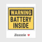 Waarschuwing Batterij Binnen Sticker (Vel)