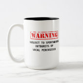 Waarschuwing Beatboxer Coffee-Mok Tweekleurige Koffiemok (Links)