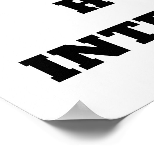 Waarschuwing Beperkte Tolerantie Poster (Hoek)