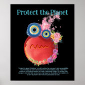 WAARSCHUWING, BESCHERM HET PLANEET, BESPAAR AARDE POSTER (Voorkant)