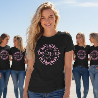 Waarschuwing Beste Vriendinnen Reis in Uitvoering T-shirt