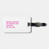 Waarschuwing Besties Trip in Progress Magenta op w Bagagelabel (Achterkant horizontaal)