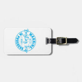 Waarschuwing Besties Trip in uitvoering Blauw op W Bagagelabel