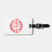 Waarschuwing Besties Trip in uitvoering Rood op wi Bagagelabel (Voorkant horizontaal)