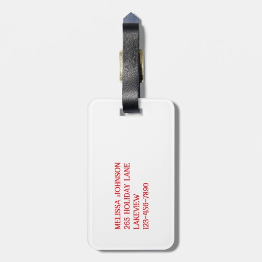 Waarschuwing Besties Trip in uitvoering Rood op wi Bagagelabel (Achterkant verticaal)