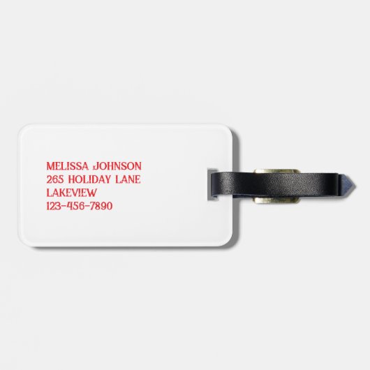 Waarschuwing Besties Trip in uitvoering Rood op wi Bagagelabel (Achterkant horizontaal)