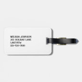 Waarschuwing Besties Trip in uitvoering Zwart op w Bagagelabel (Achterkant horizontaal)