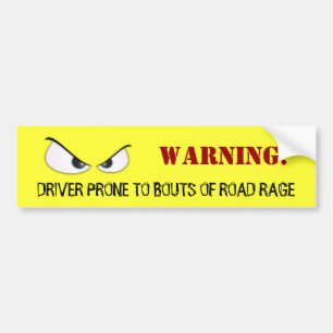 WAARSCHUWING! BESTUURDER PRONE NAAR KOORTS VAN R.. BUMPERSTICKER