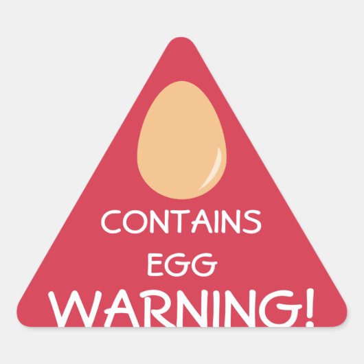 Waarschuwing bevat etiket van eierallergen (Voorkant)