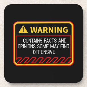 Waarschuwing bevat feiten kunnen offensieve Humor  Bier Onderzetter