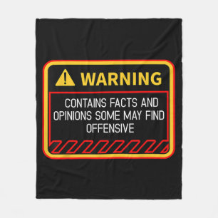 Waarschuwing bevat feiten kunnen offensieve Humor  Fleece Deken