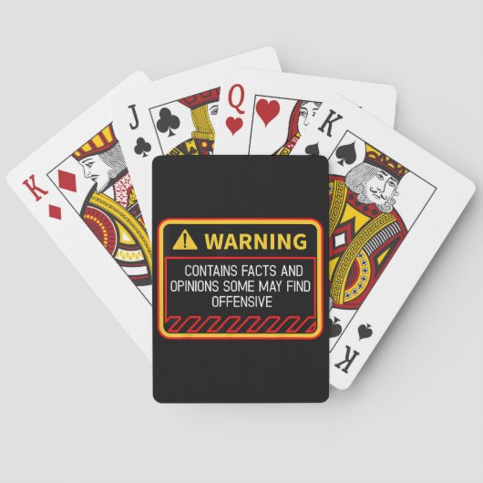 Waarschuwing bevat feiten kunnen offensieve Humor  Pokerkaarten (Achterkant)